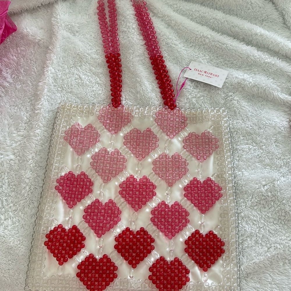 Isaac Mizrahi, new with tags little mini heart tote